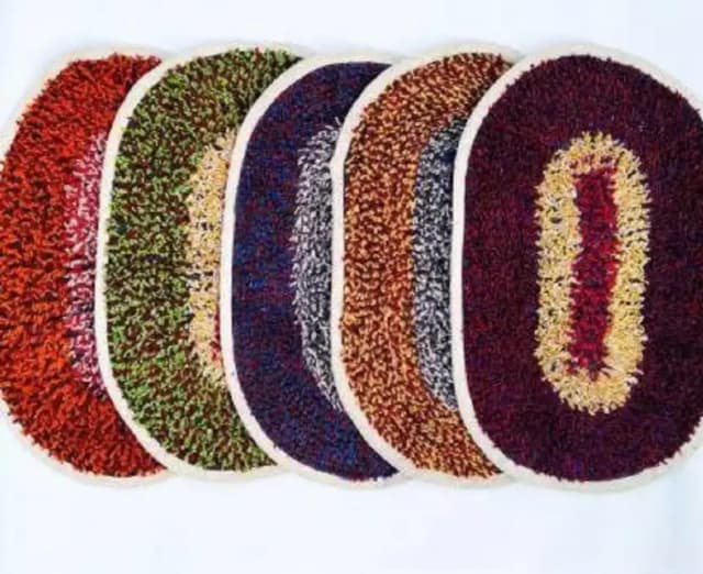 Sheefa Cotton Door Mat  (Multicolor, Medium, Pack of 5)